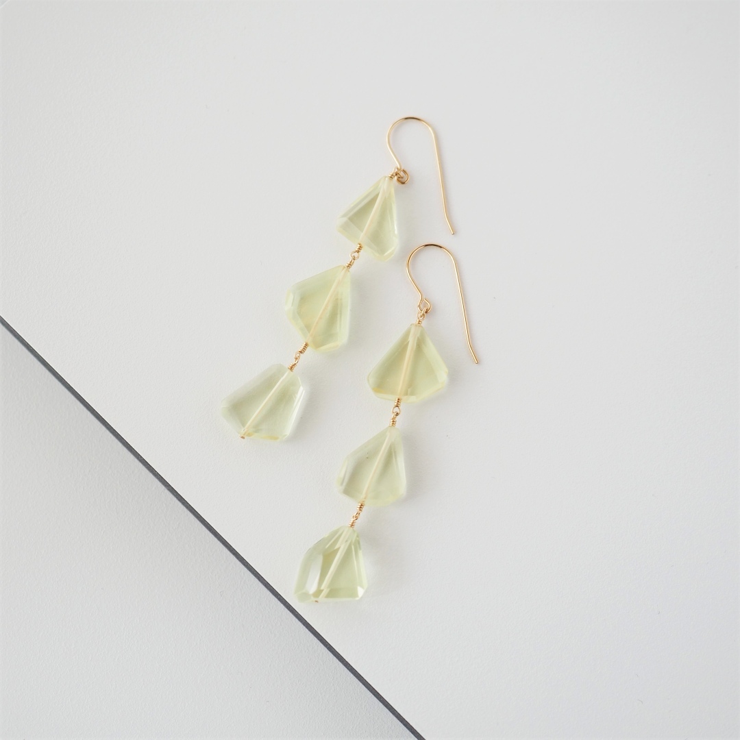 レモンクォーツピアス