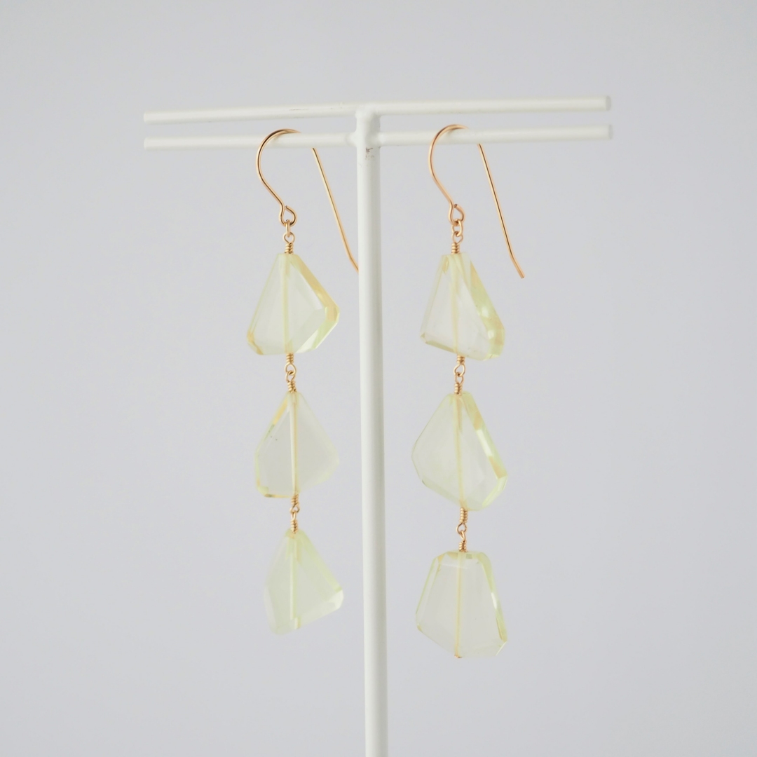 レモンクォーツピアス