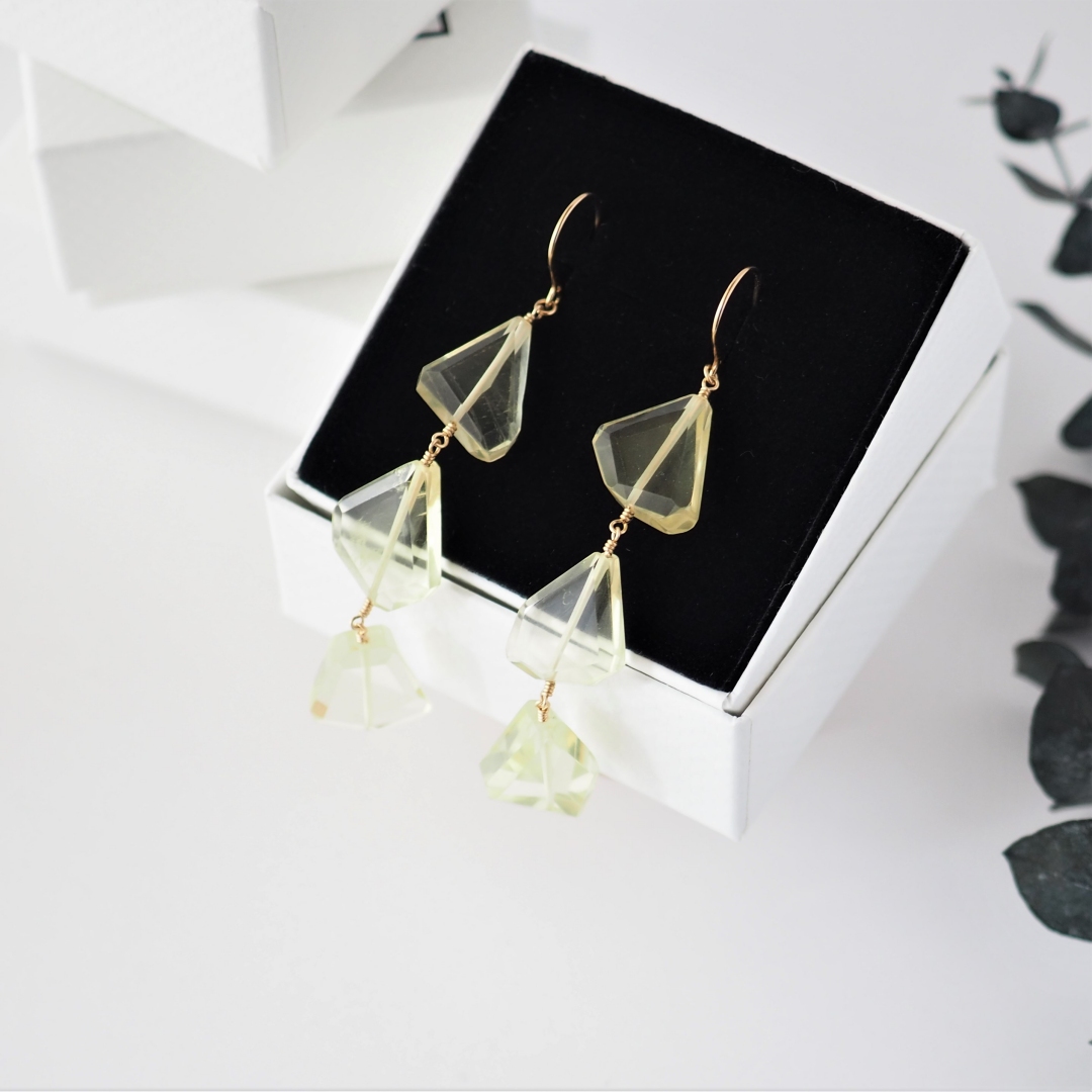 レモンクォーツピアス