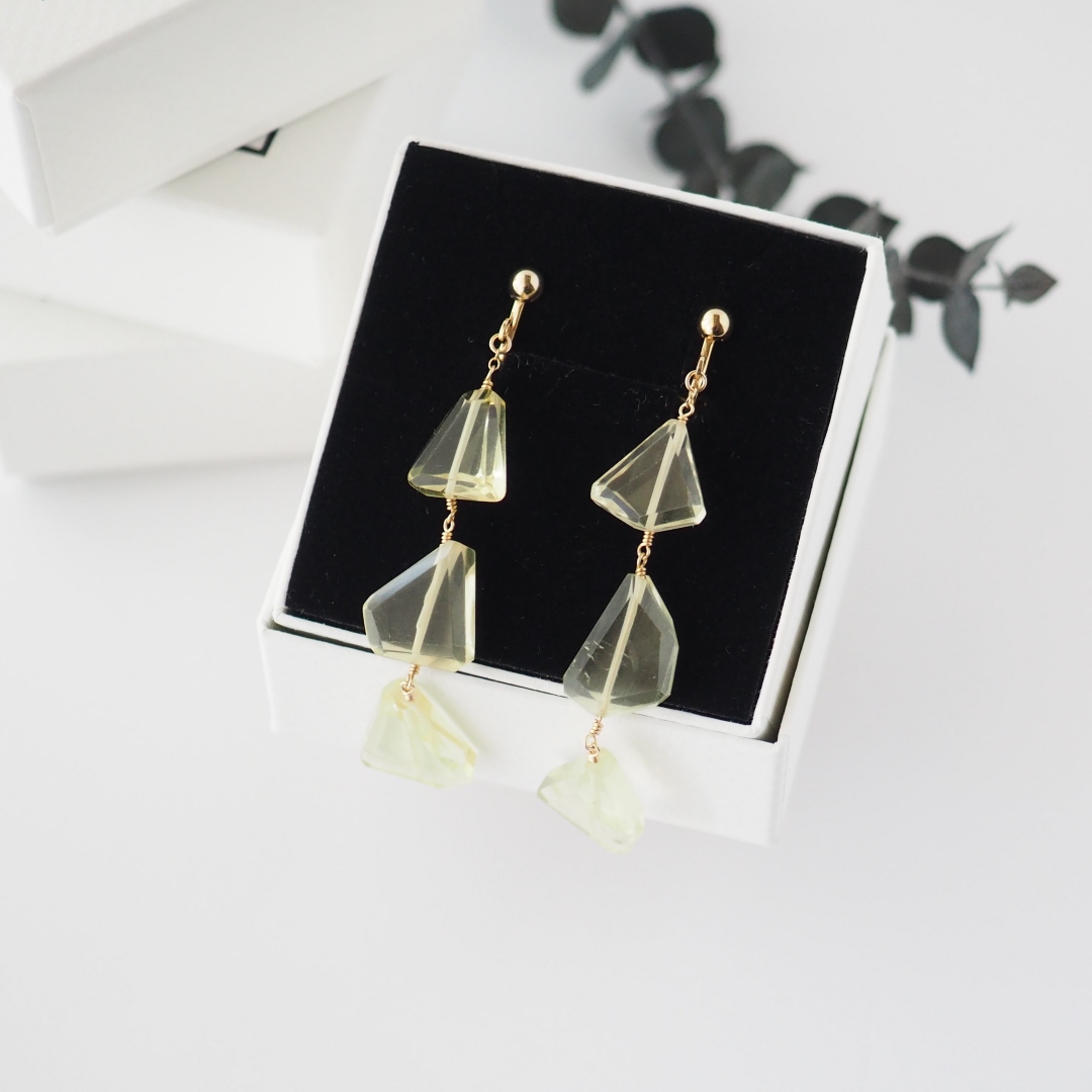 レモンクォーツイヤリング