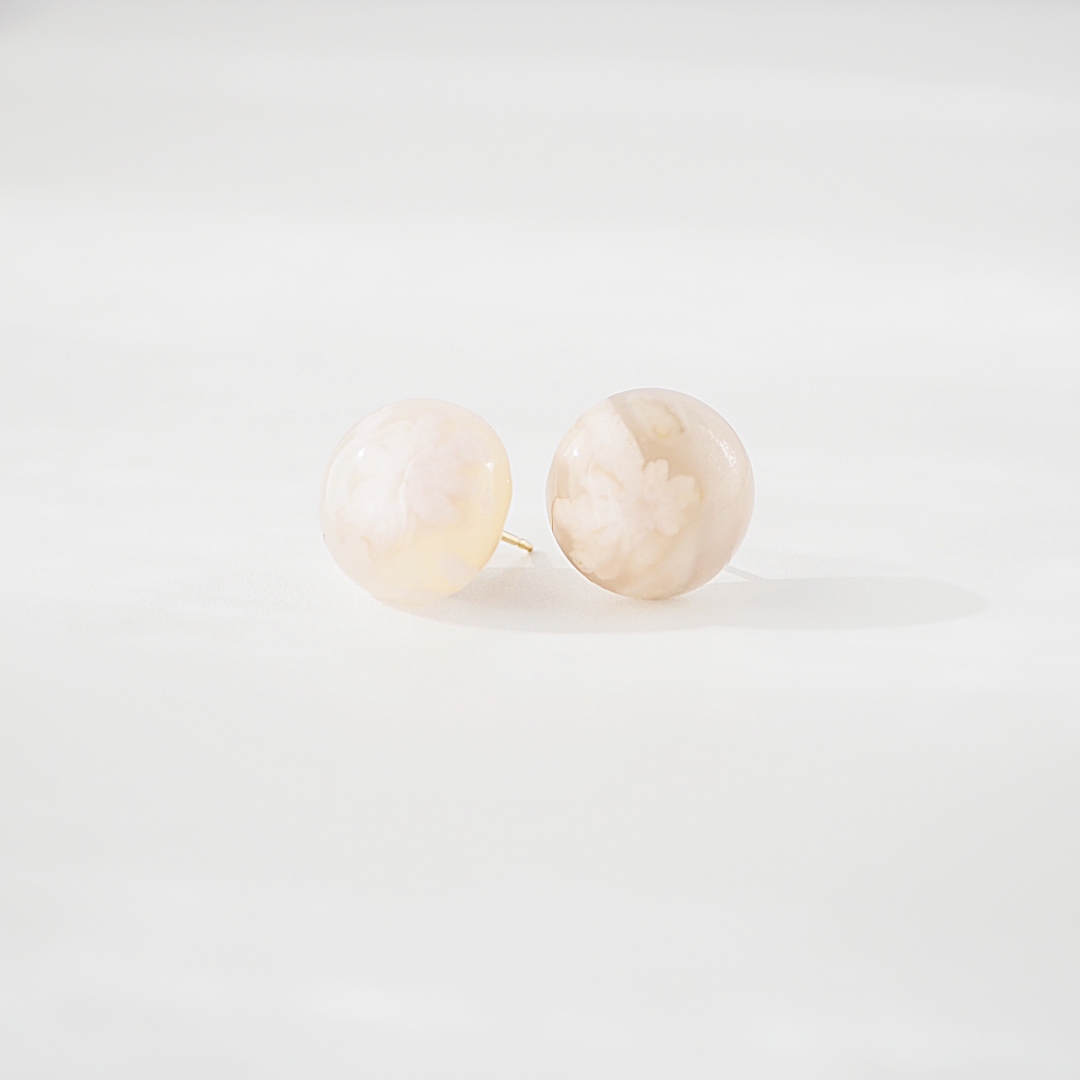 チェリーブロッサムアゲートピアス