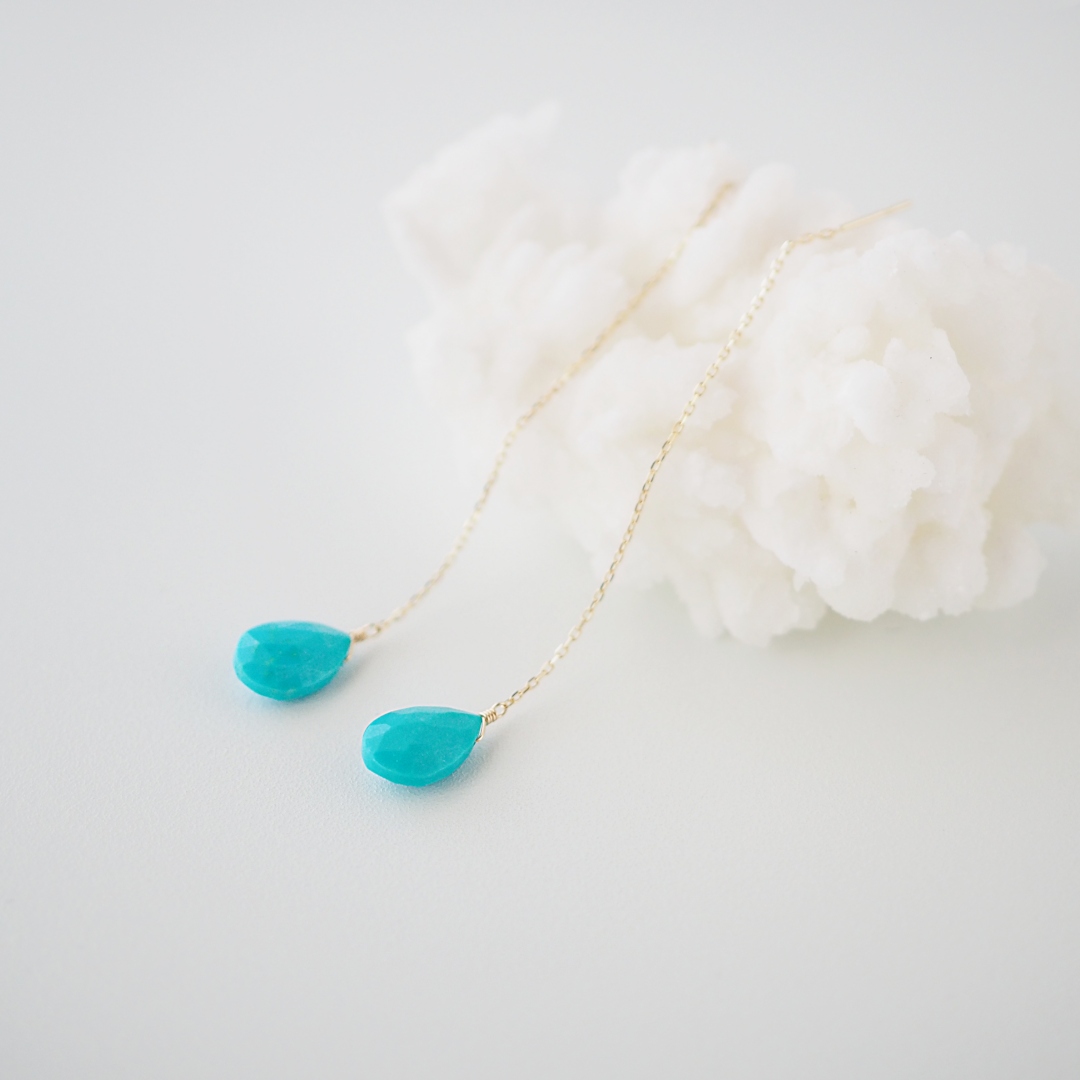 K10 / スリーピングビューティーターコイズピアス