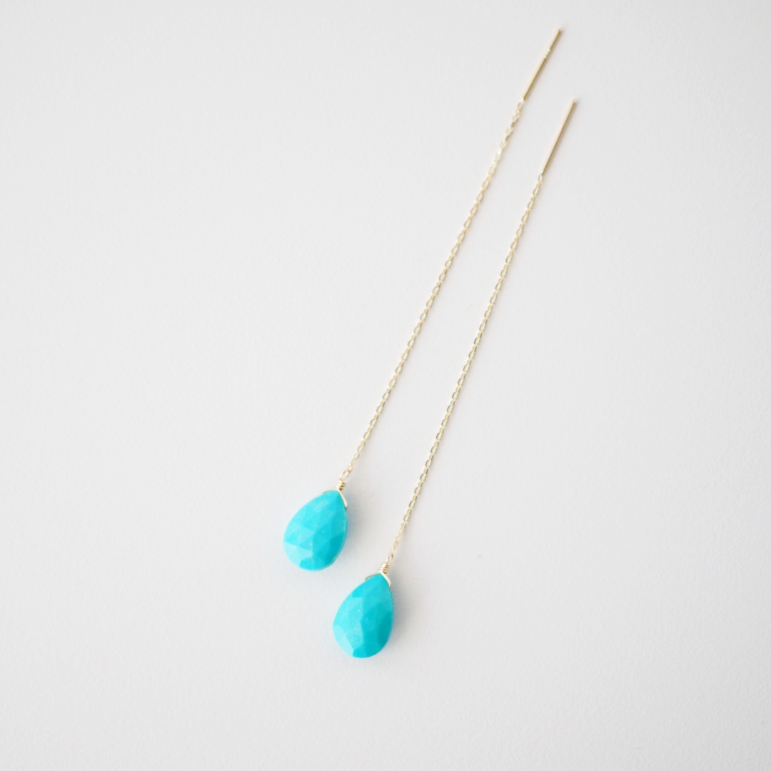 K10 / スリーピングビューティーターコイズピアス