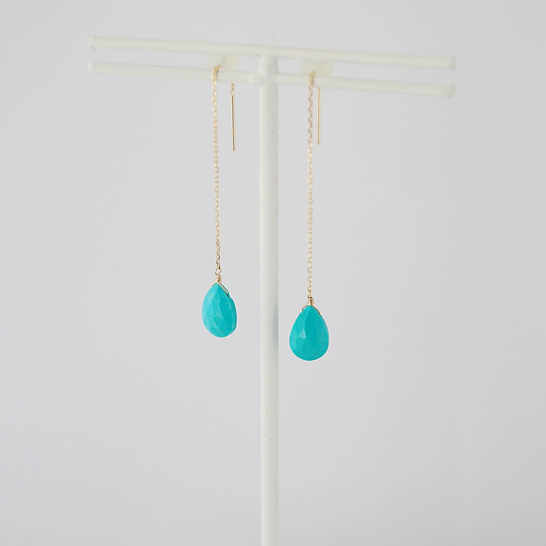 K10 / スリーピングビューティーターコイズピアス