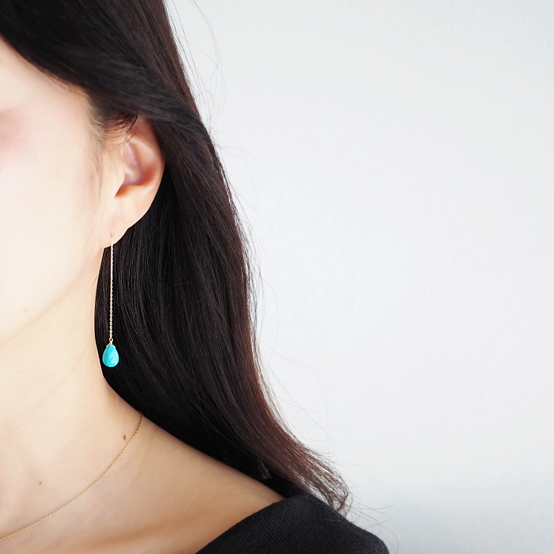 K10 / スリーピングビューティーターコイズピアス