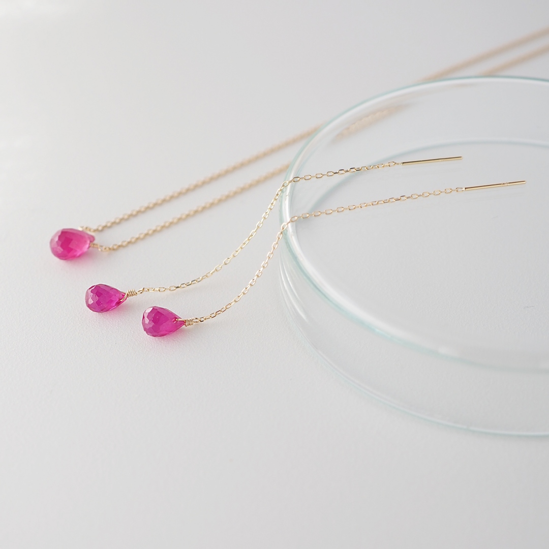 K10 / ルビーピアス＆ネックレス