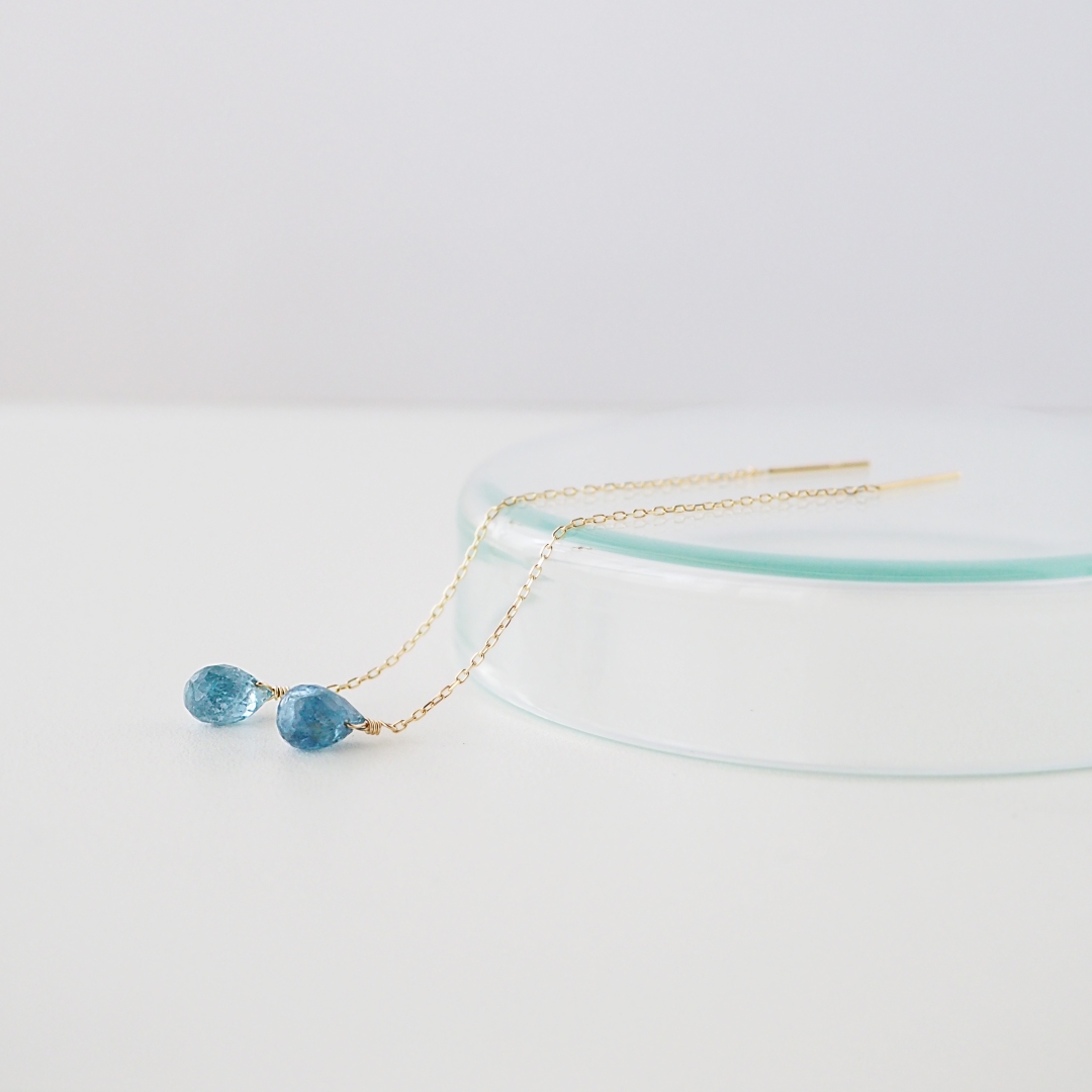 K10 / アクアマリンピアス