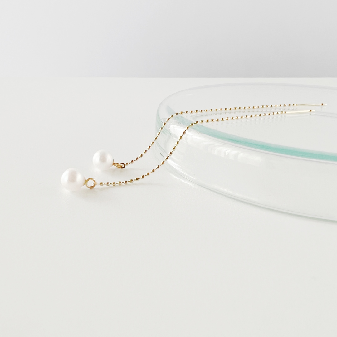 6月の誕生石 / K10 / アコヤパールピアス