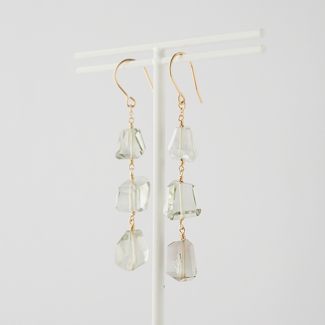 グリーンアメジストピアス