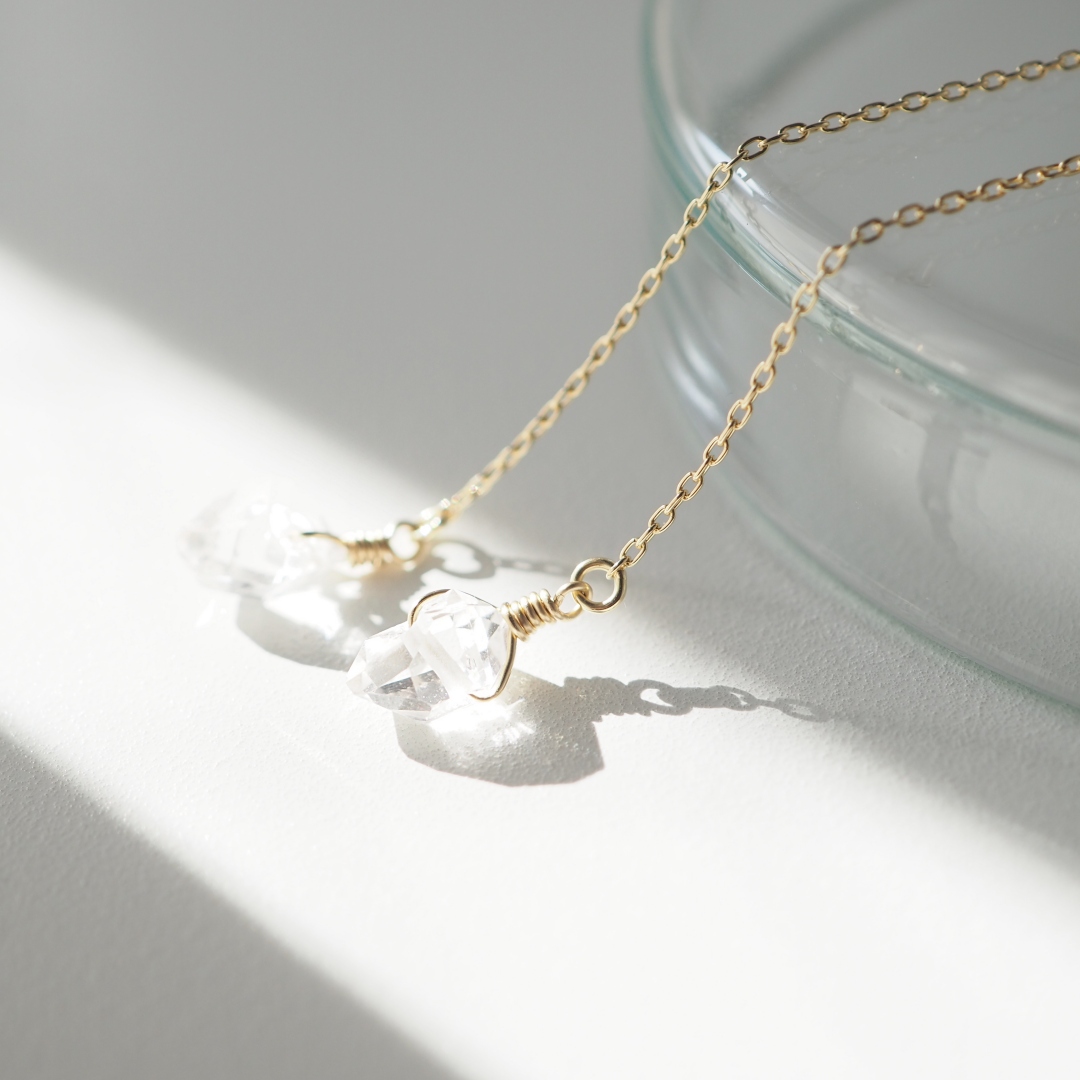 K10 / ハーキマーダイヤモンドピアス