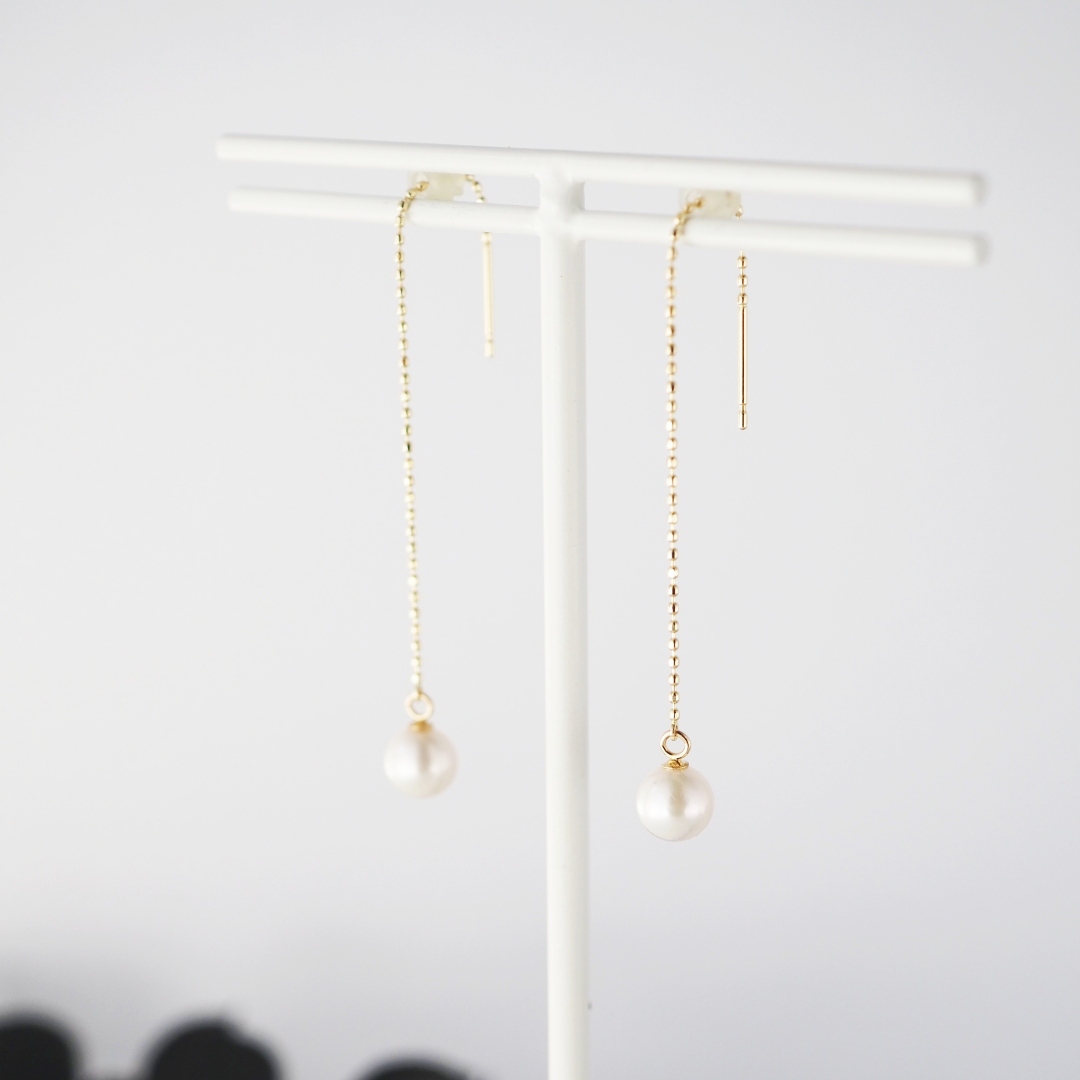 6月の誕生石 / K10 / アコヤパールピアス