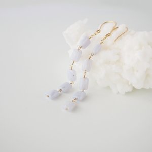 ブルーレースアゲートピアス