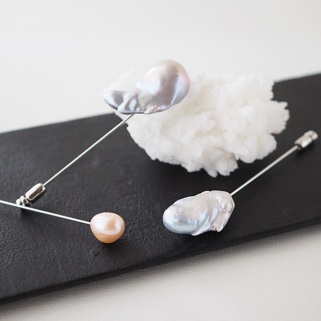 淡水パールP6 / P9 / P12 / ブローチ