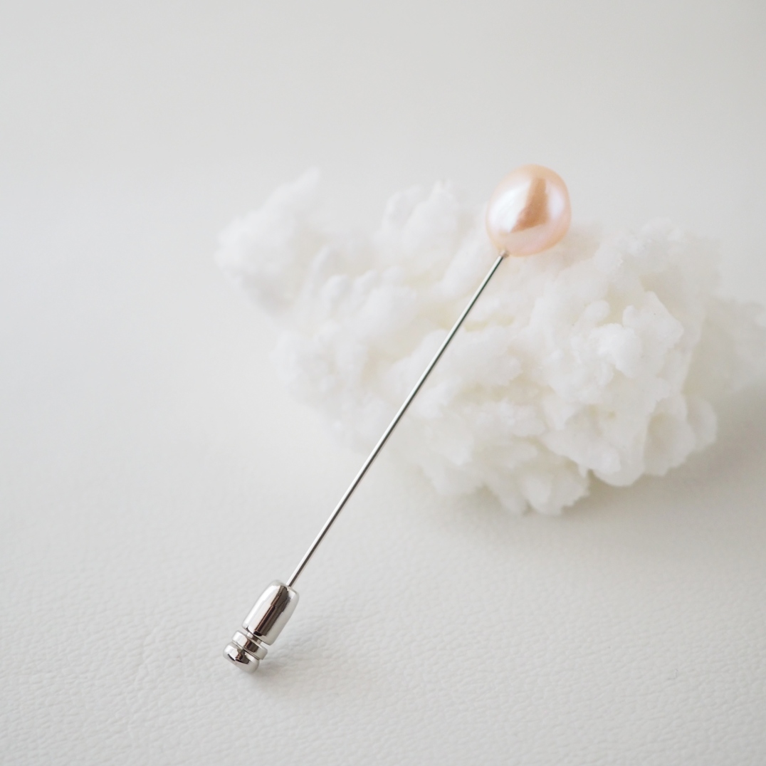 淡水パールP6 / ブローチ