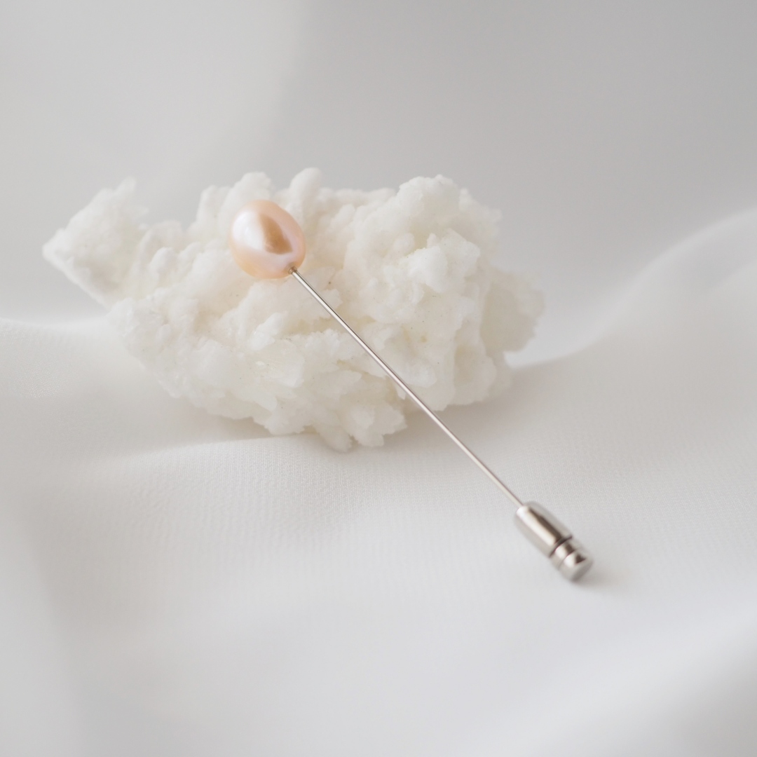 淡水パールP6 / ブローチ