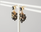 ブラックスピネル＆パイライトピアス