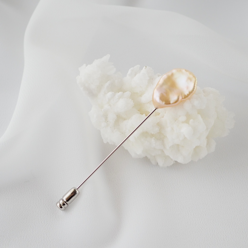 淡水パールP1 / ブローチ