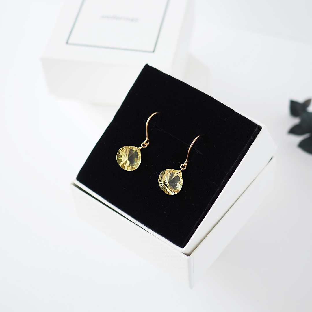 レモンクォーツピアス