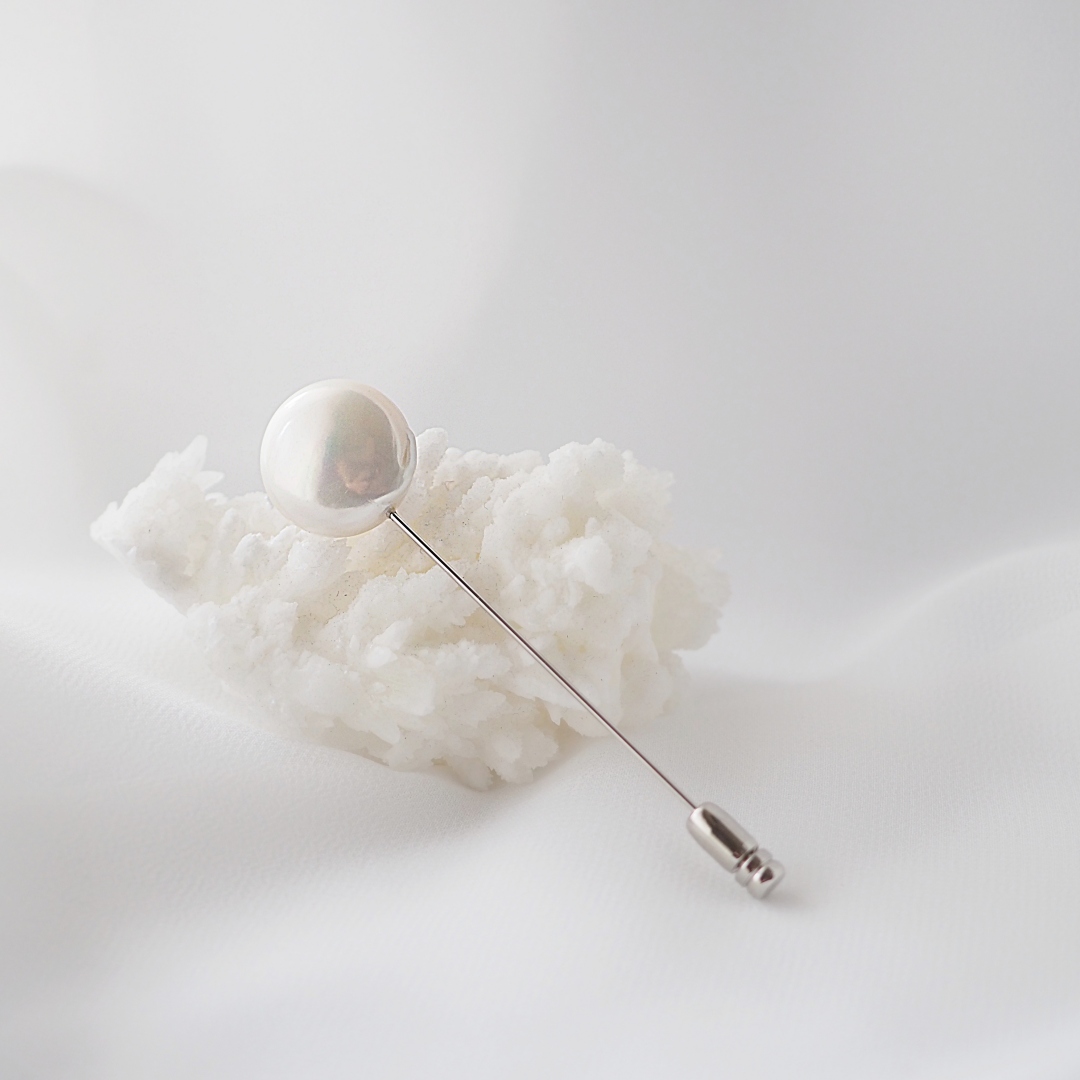 淡水パールP4 / ブローチ