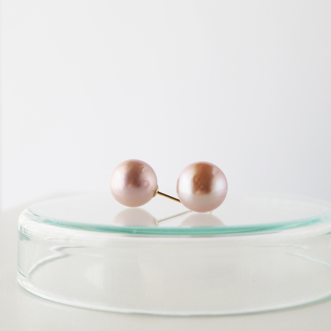 6月の誕生石 / K10 / 淡水パールピアス