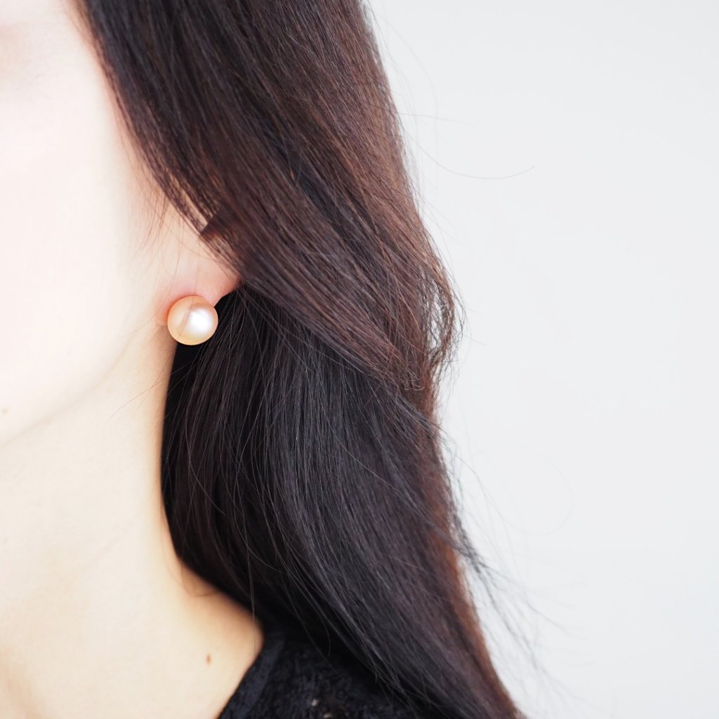 6月の誕生石 / K10 / 淡水パールピアス