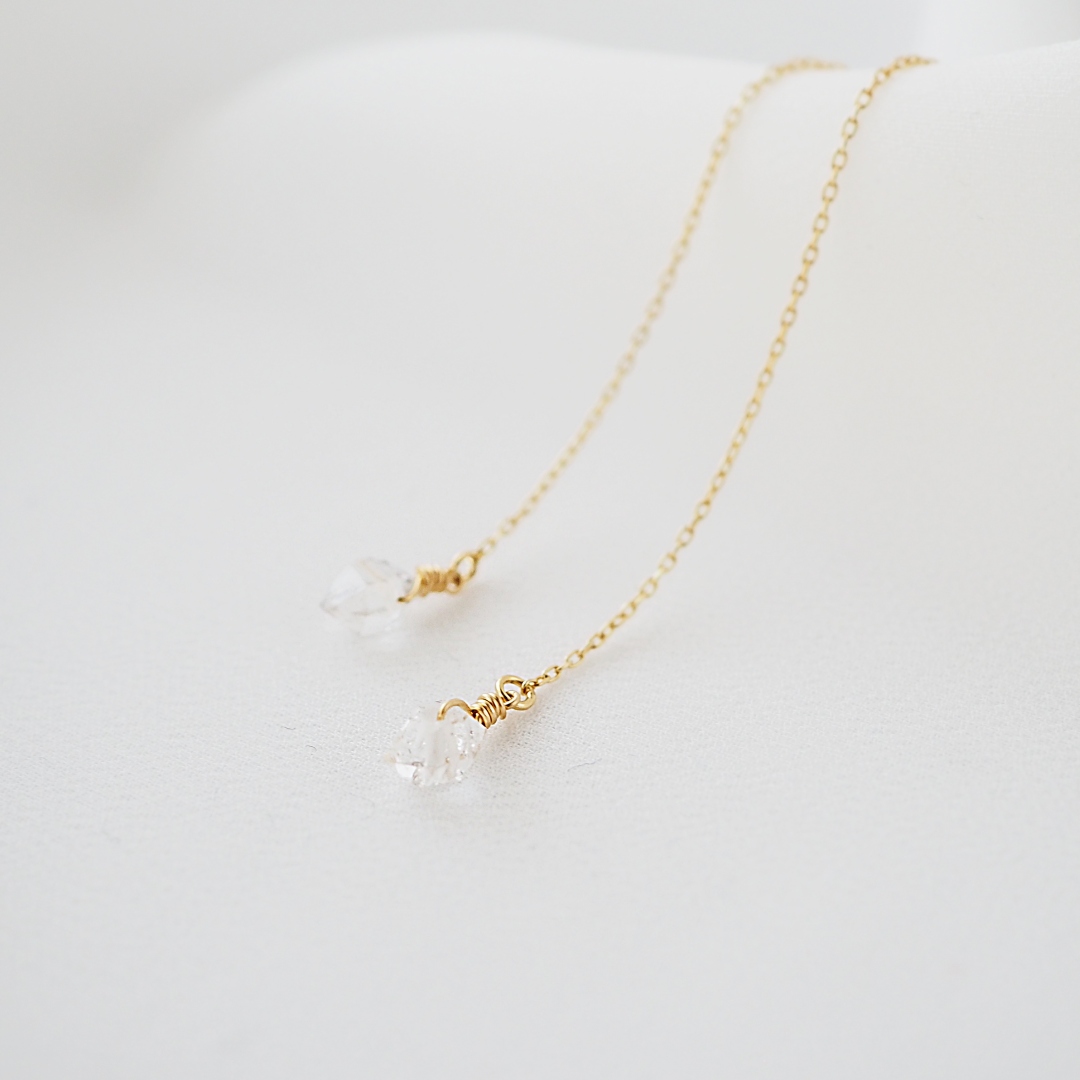 K10 / ハーキマーダイヤモンドピアス