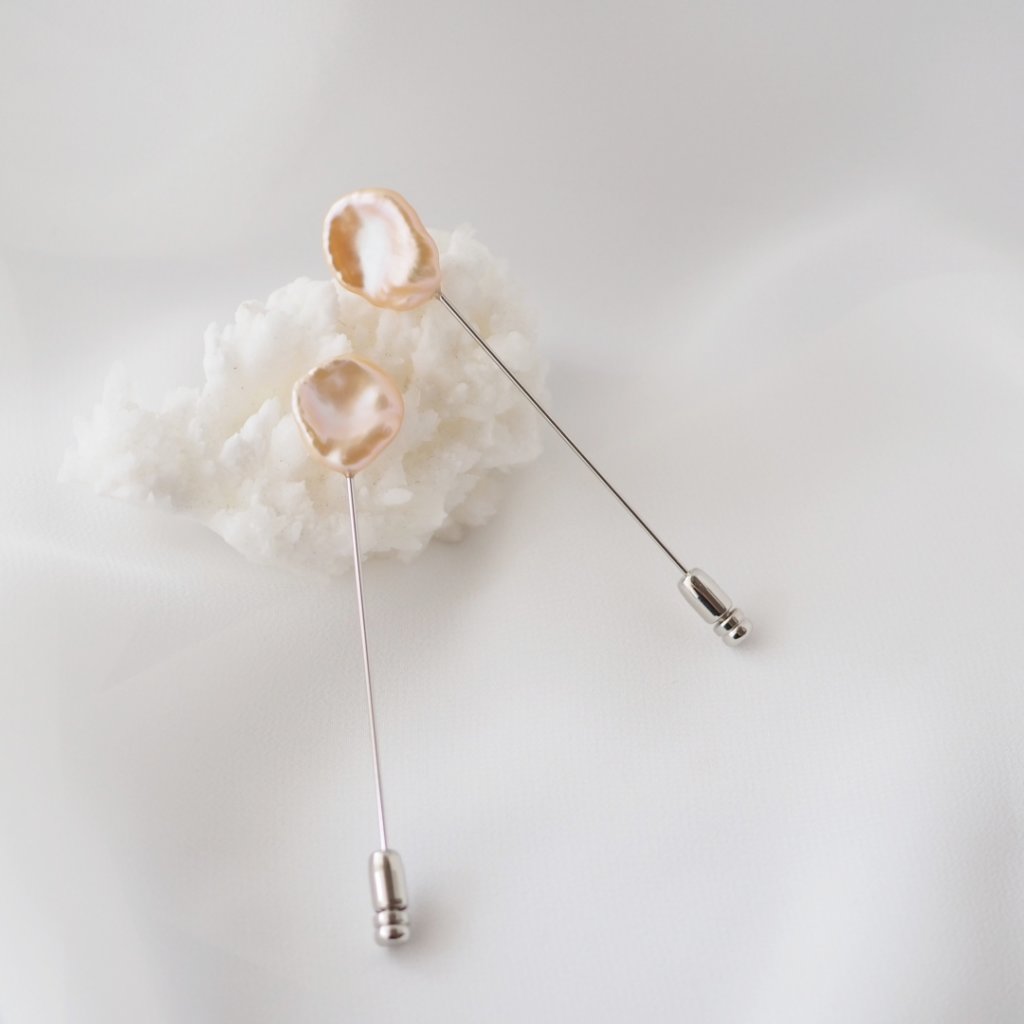 6月の誕生石 / 淡水パールブローチ / №5