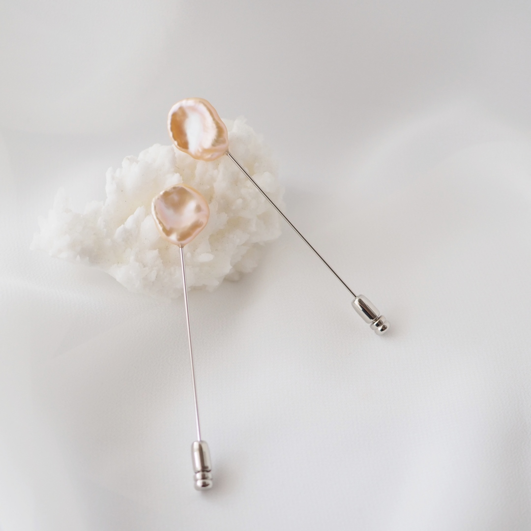 6月の誕生石 / 淡水パールブローチ / №5