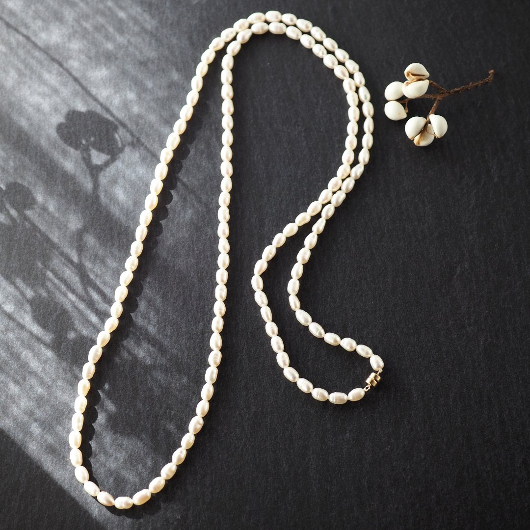 6月の誕生石淡水パールネックレス　L8